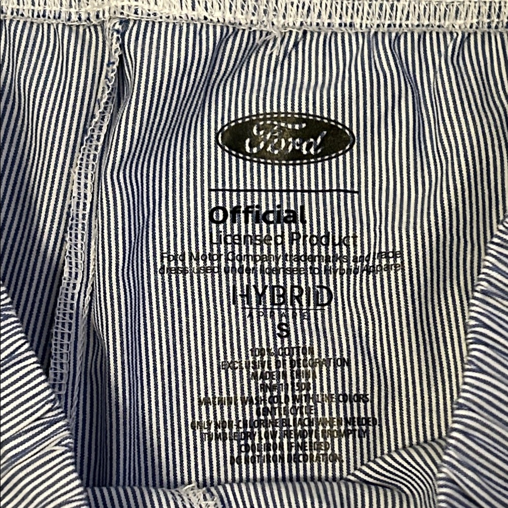 Ford Blue and White Striped Women's Boxer Shorts, Size Small - Picture 4 of 7